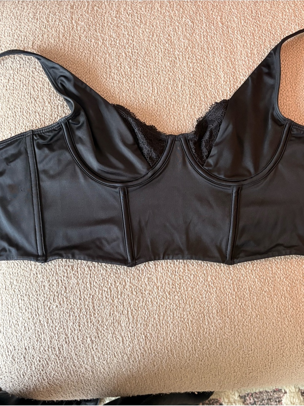 American Eagle Outfitters Black Longline Underwire Bra